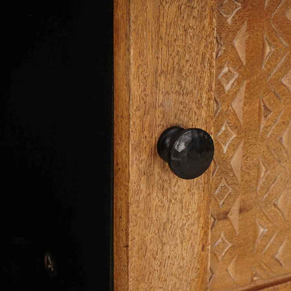 Soffbord Brun Ljusbrun med hylla 80 x 50 x 40 cm massivt mangoträ