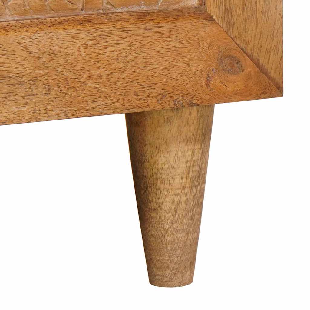 Soffbord Brun Ljusbrun med hylla 80 x 50 x 40 cm massivt mangoträ