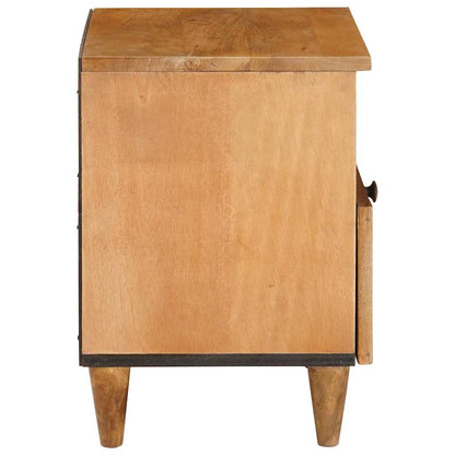 Sängbord 2 pcs Ljusbrun 40 x 33 x 46 cm massivt mangoträ