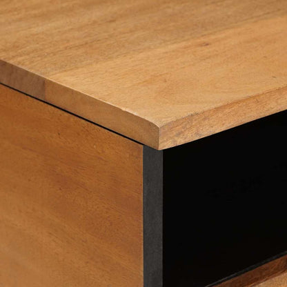 Soffbord Trä med låda Ljusbrun 80 x 54 x 40 cm massivt mangoträ