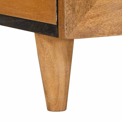 Soffbord Trä med låda Ljusbrun 80 x 54 x 40 cm massivt mangoträ