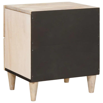 Sängbord med låda Beige 40 x 33 x 46 cm massivt mangoträ