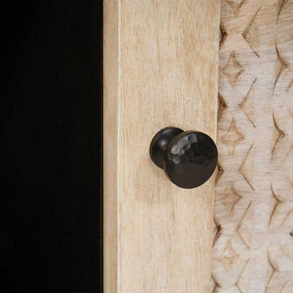 Soffbord Trä med hylla Beige 80 x 50 x 40 cm massivt mangoträ