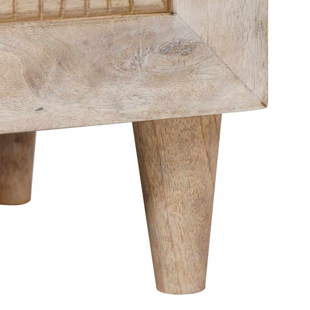 Sängbord med låda 2 pcs Beige 40 x 33 x 46 cm massivt mangoträ