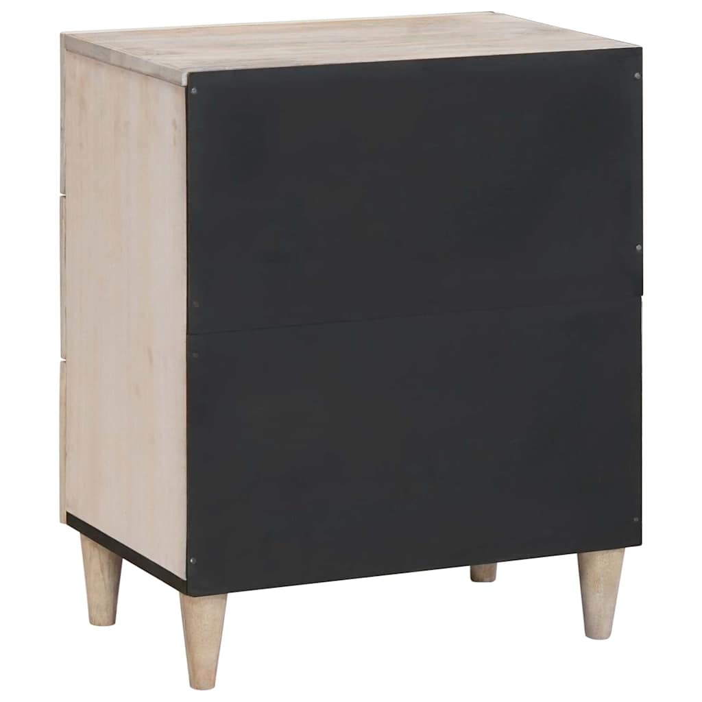 Sängbord med låda Beige 50 x 33 x 60 cm massivt mangoträ