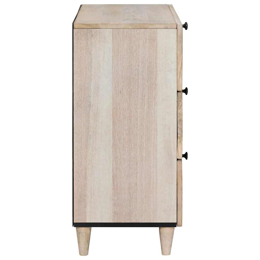 Sängbord med låda Beige 50 x 33 x 60 cm massivt mangoträ