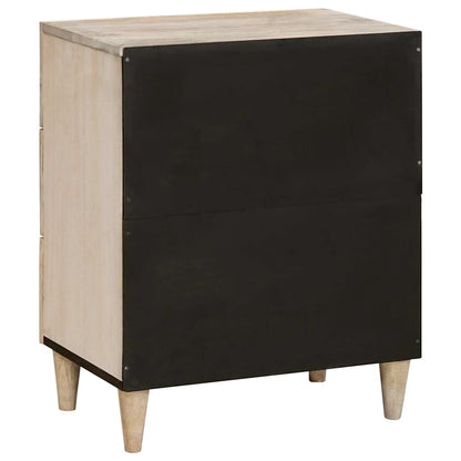 Sängbord med låda Beige 50 x 33 x 60 cm massivt mangoträ