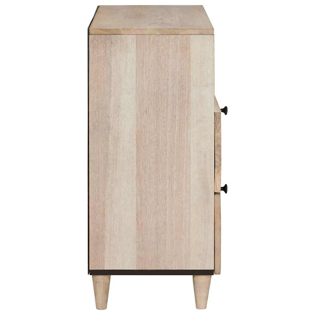 Sängbord med låda Beige 50 x 33 x 60 cm massivt mangoträ