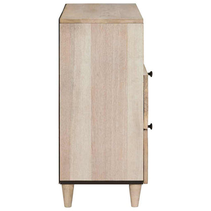 Sängbord med låda Beige 50 x 33 x 60 cm massivt mangoträ