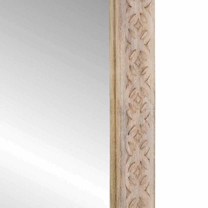 Väggspegel 57x70x3 cm massivt mangoträ