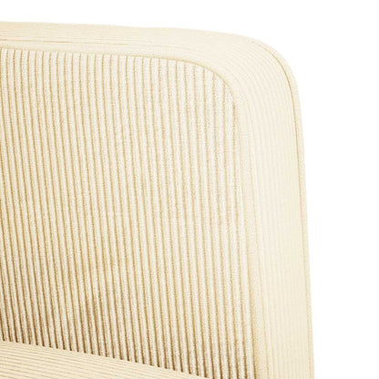 Fåtölj Gräddvit med armstöd 54 cm manchestertyg