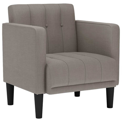 Fåtölj Taupe med armstöd 53 cm tyg