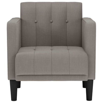 Fåtölj Taupe med armstöd 53 cm tyg