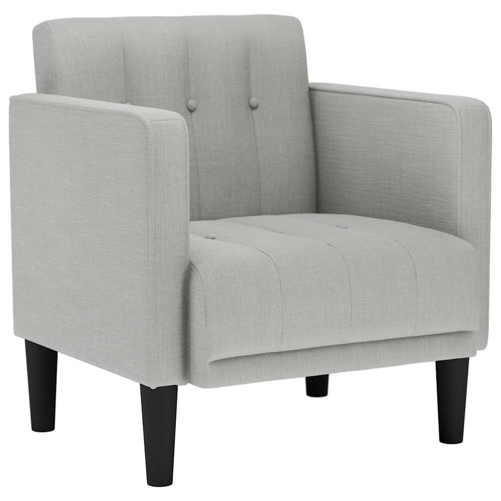 Fåtölj Grå med armstöd molngrå 53 cm tyg