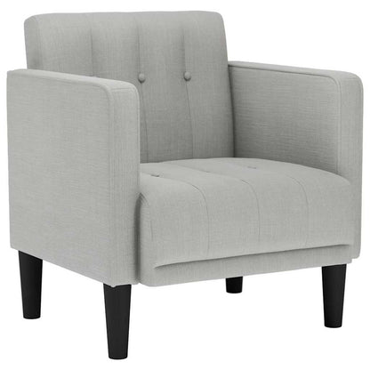 Fåtölj Grå med armstöd molngrå 53 cm tyg