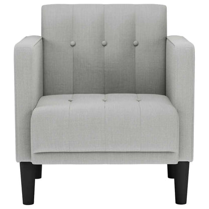 Fåtölj Grå med armstöd molngrå 53 cm tyg