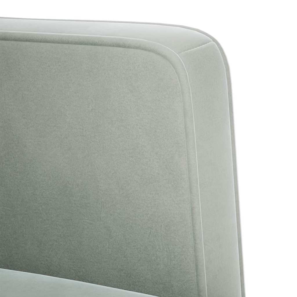 Fåtölj Ljusgrå med armstöd 53 cm sammet