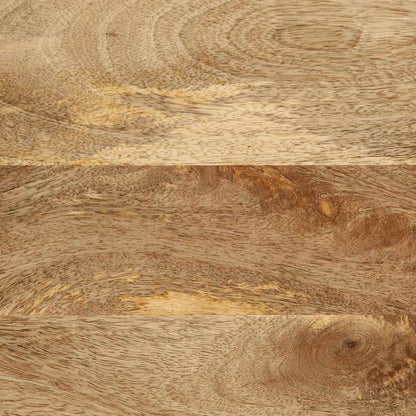 Sängbord svart 50x33x60 cm massivt grovt mangoträ
