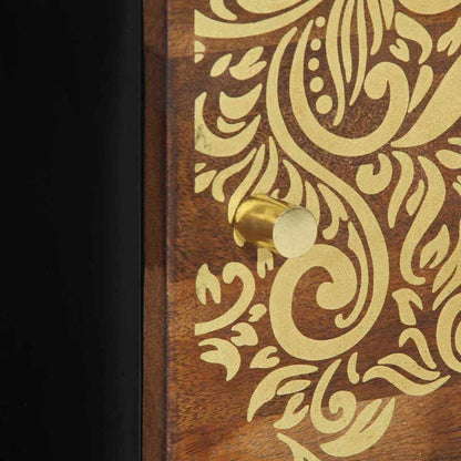 Soffbord Brun honungsbrun 80 x 50 x 40 cm massivt mangoträ