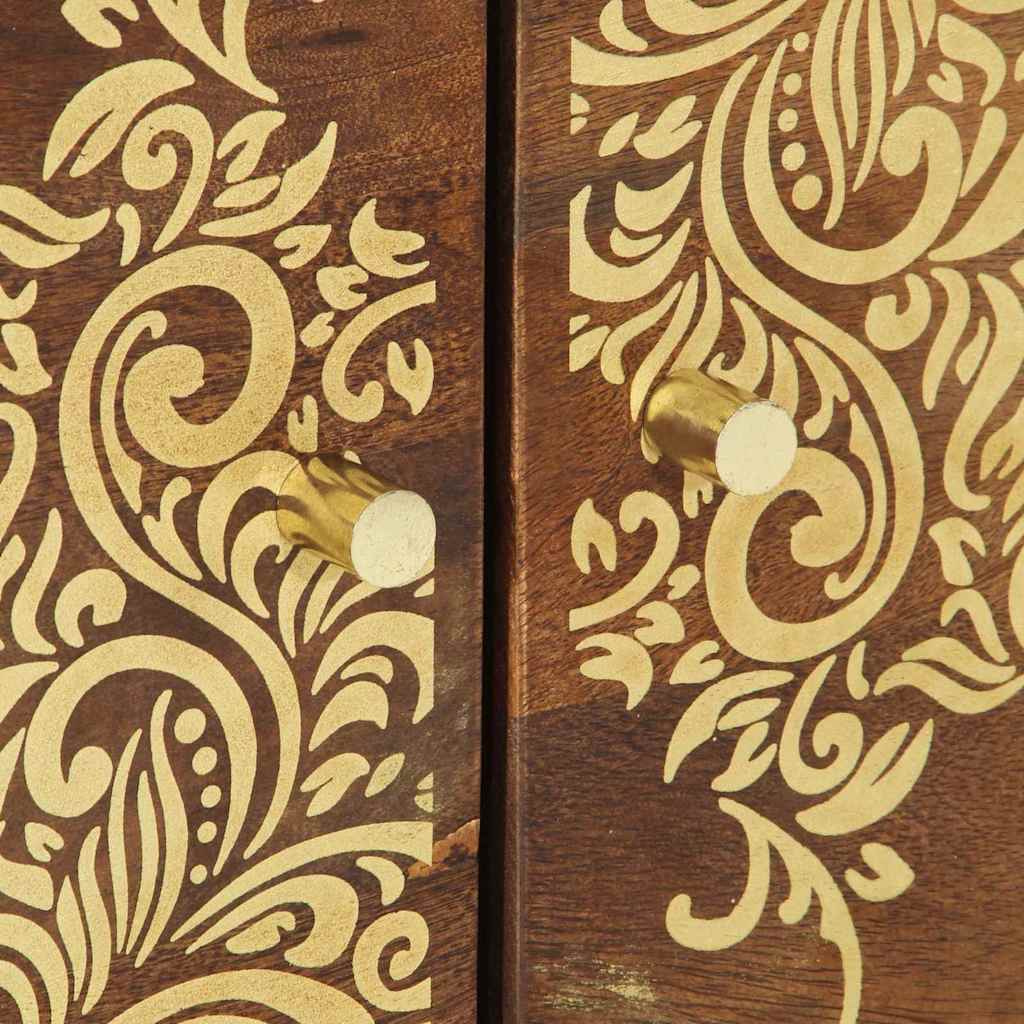 Soffbord Brun honungsbrun 80 x 50 x 40 cm massivt mangoträ