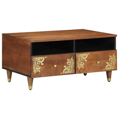 Soffbord Brun honungsbrun 80 x 54 x 40 cm massivt mangoträ