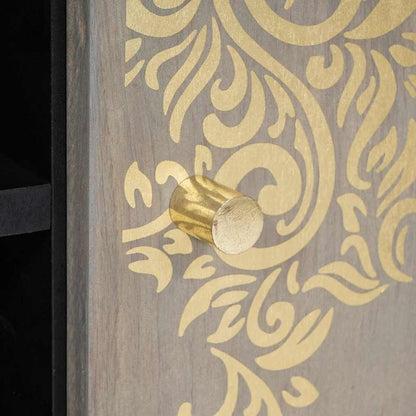 Soffbord Grå 80 x 50 x 40 cm massivt mangoträ