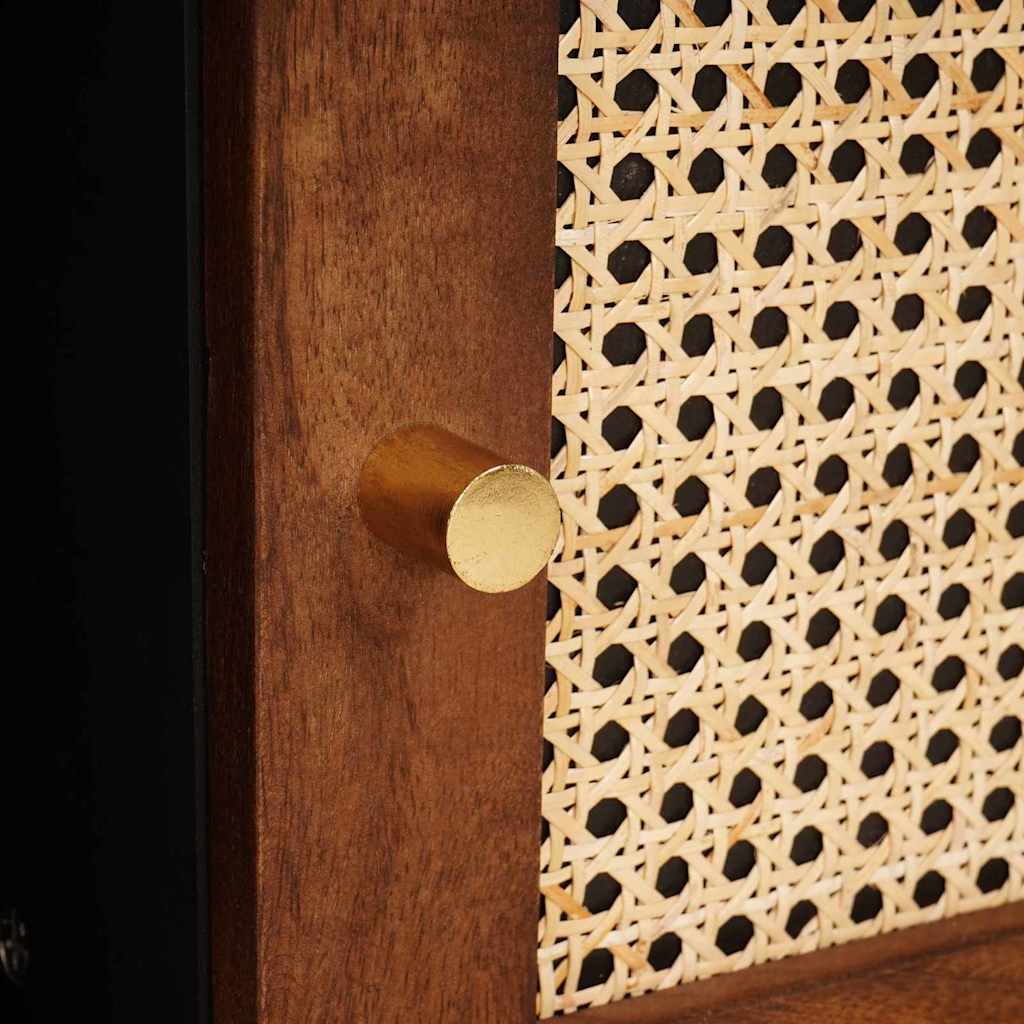 Soffbord Brun 80 x 50 x 40 cm Rör och massiv mangoträ