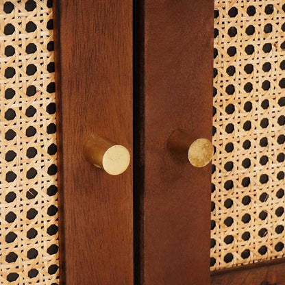 Soffbord Brun 80 x 50 x 40 cm Rör och massiv mangoträ