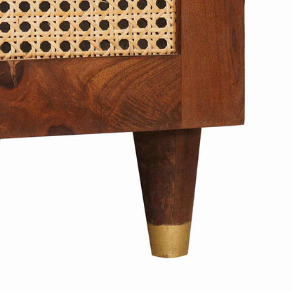 Soffbord Brun 80 x 50 x 40 cm Rör och massiv mangoträ