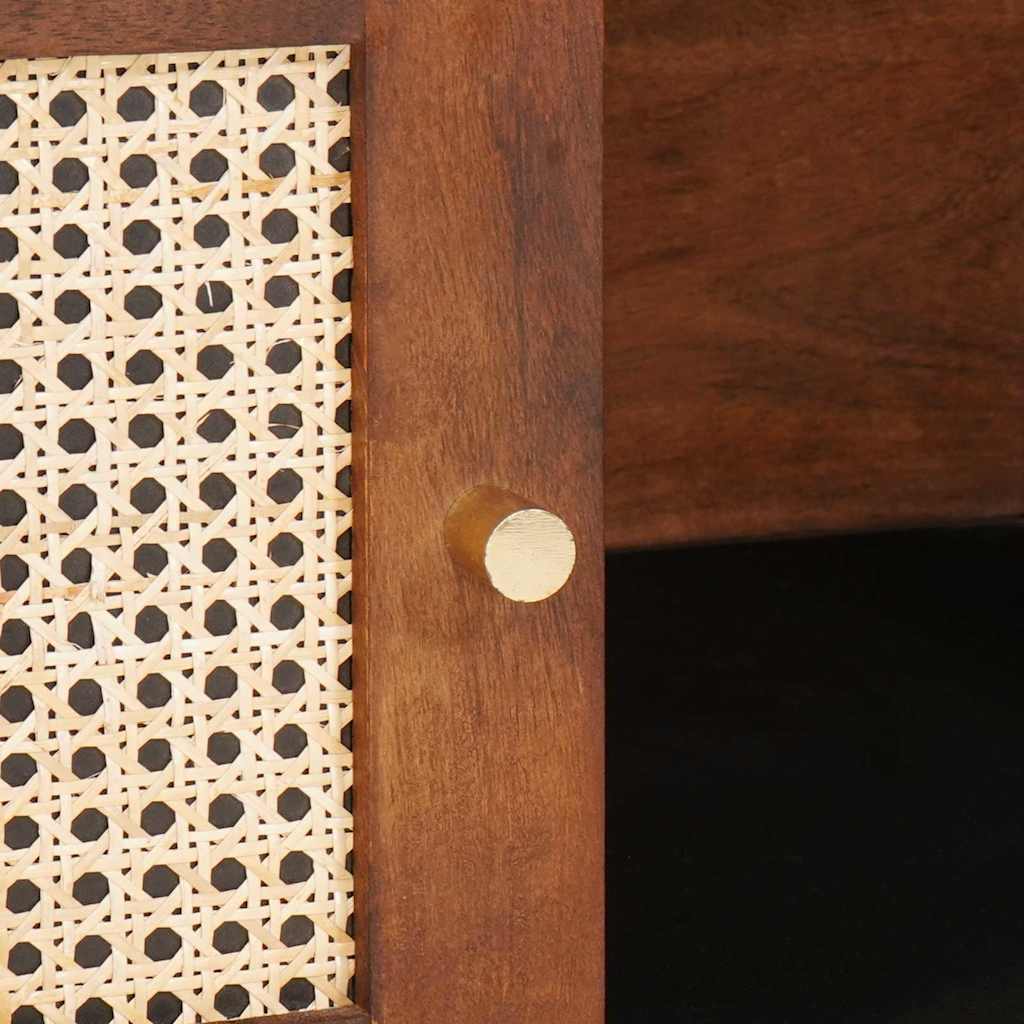 Soffbord Brun 100 x 54 x 40 cm Rör och massiv mangoträ