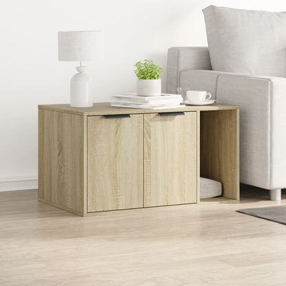 Skåp för kattlåda sonoma-ek 80x50x45 cm konstruerat trä