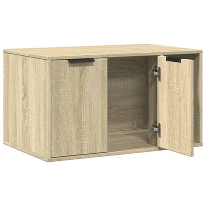 Skåp för kattlåda sonoma-ek 80x50x45 cm konstruerat trä
