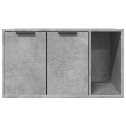 Skåp för kattlåda betonggrå 80x50x45 cm konstruerat trä
