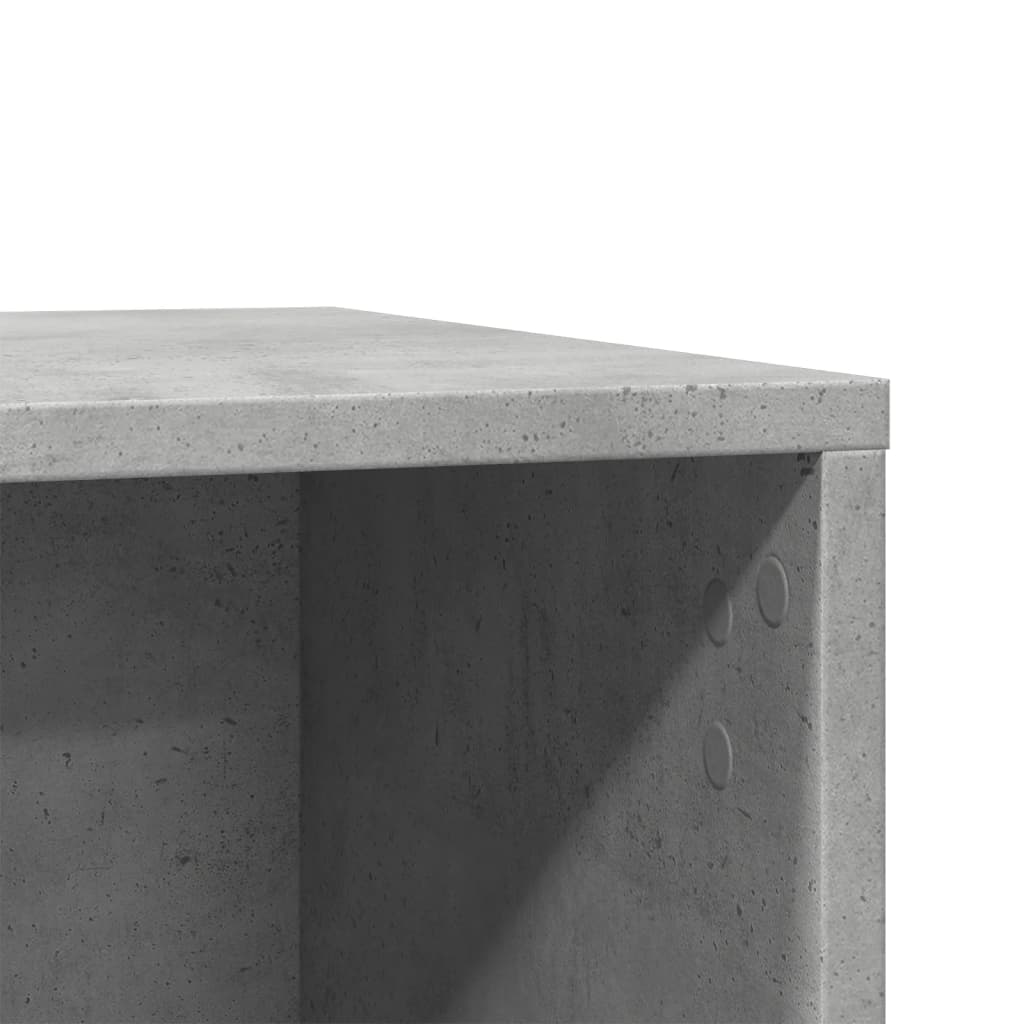 Skåp för kattlåda betonggrå 80x50x45 cm konstruerat trä