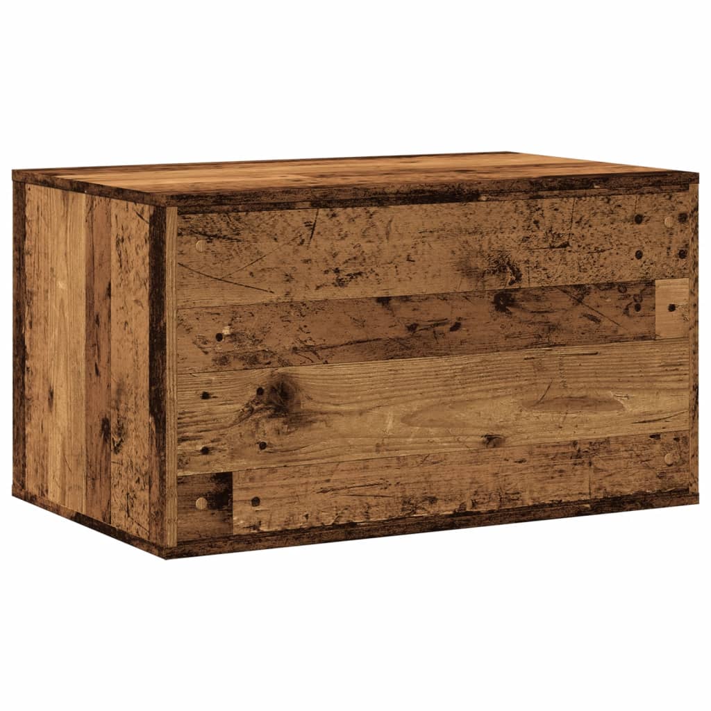 Skåp för kattlåda åldrat trä 80x50x45 cm konstruerat trä