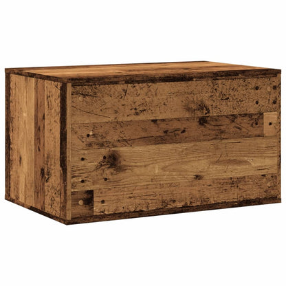 Skåp för kattlåda åldrat trä 80x50x45 cm konstruerat trä