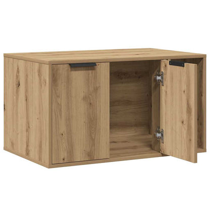 Skåp för kattlåda ek 80x50x45 cm konstruerat trä