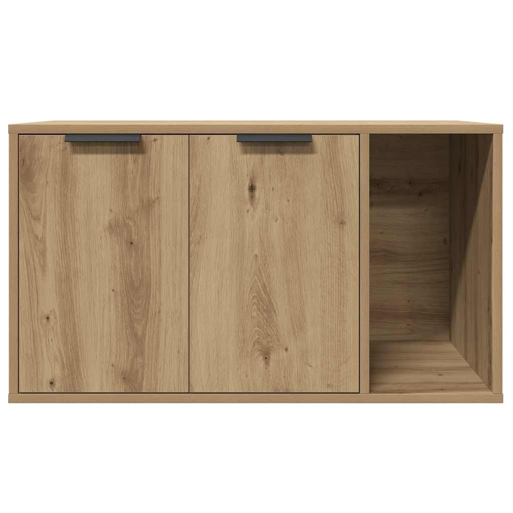 Skåp för kattlåda ek 80x50x45 cm konstruerat trä
