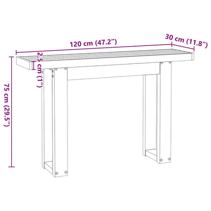 Avlastningsbord Konsollbord DIV. NOAIN U-formade ben 120x30x75 cm massiv furu