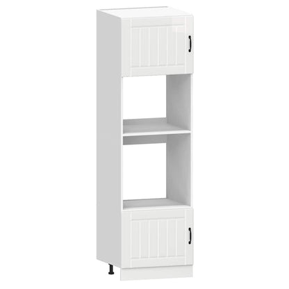 Köksskåpsset Lucca 7 delar högglans vit konstruerat trä