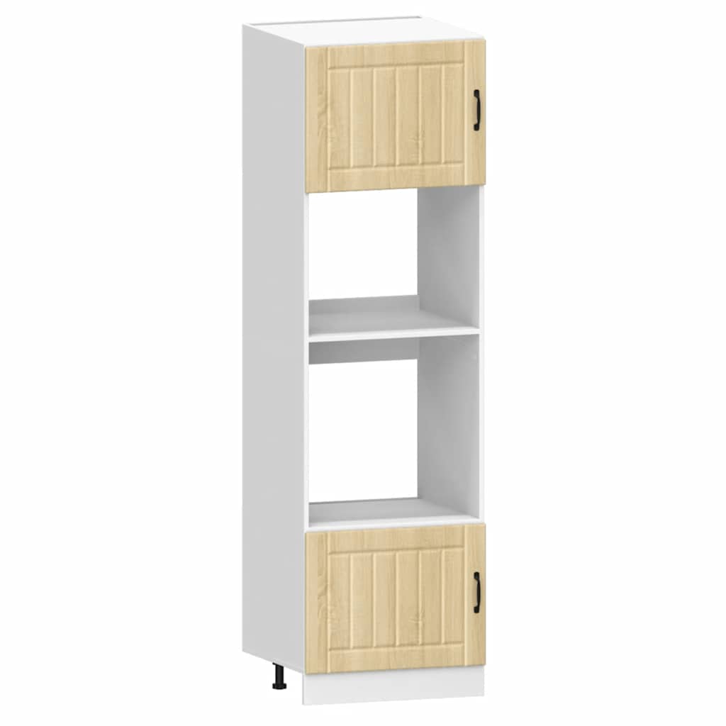 Köksskåpsset Lucca 7 delar sonoma-ek konstruerat trä