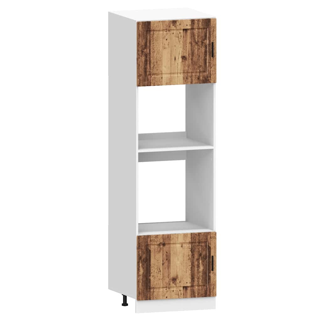 Köksskåpsset Porto 7 delar åldrat trä konstruerat trä