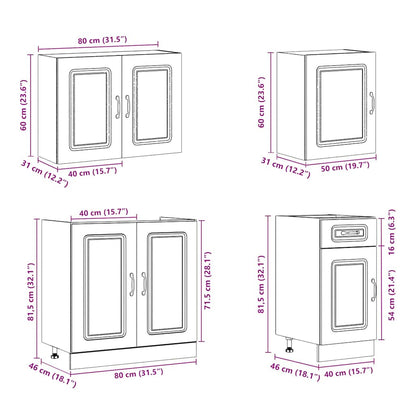 Köksinredning Köksskåpsset Kalmar 7 delar Artisan ek