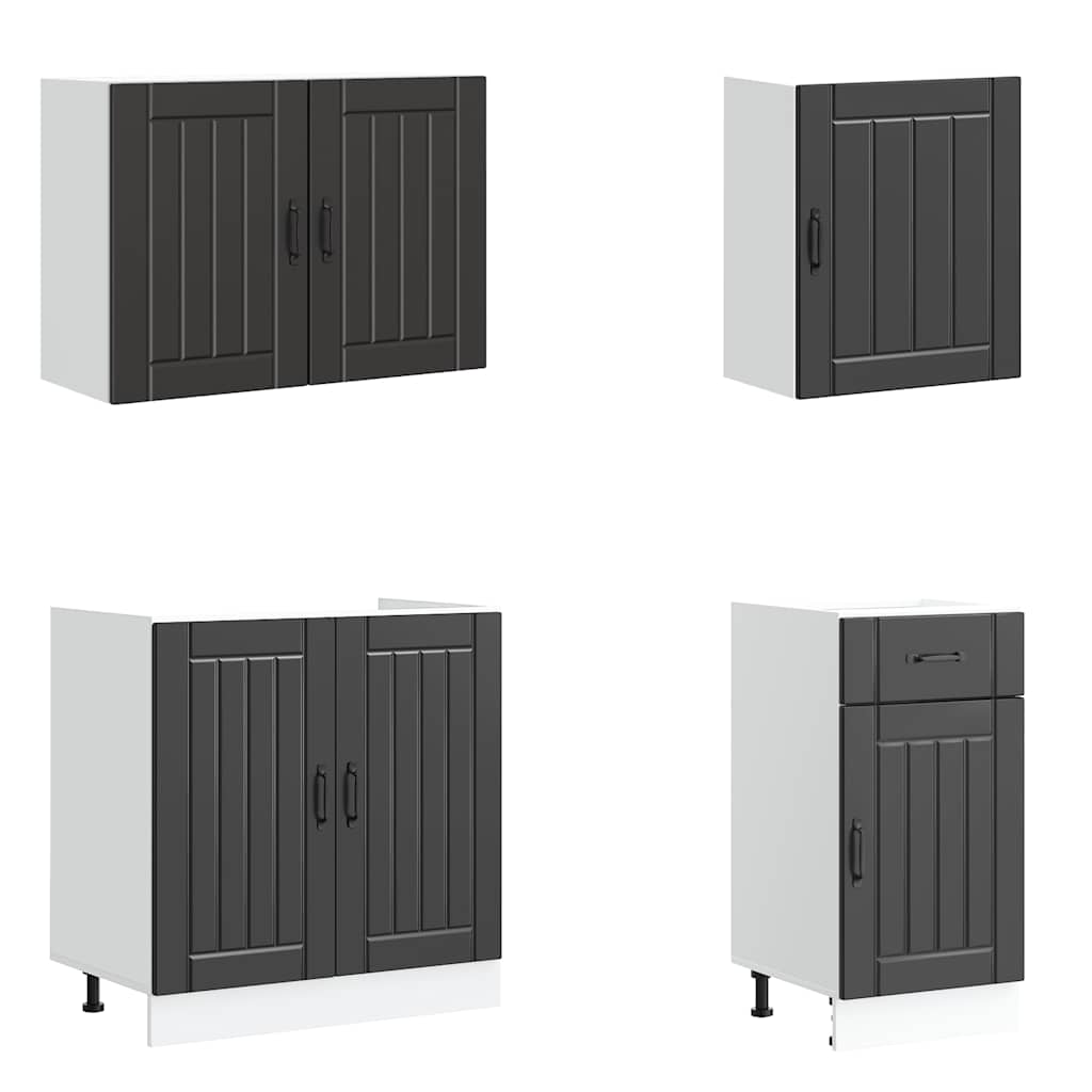 Köksinredning Köksskåpsset Lucca 7 delar svart