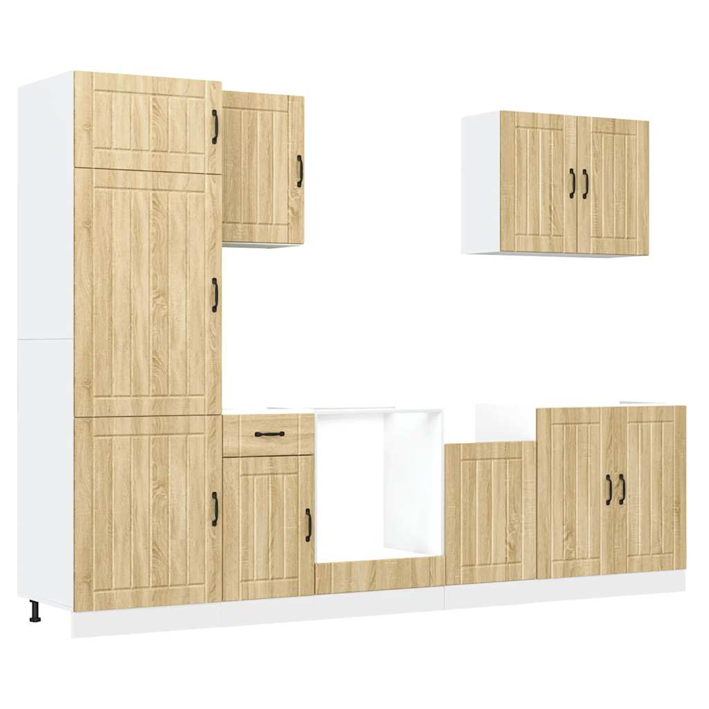 Köksinredning Köksskåpsset Lucca 7 delar Sonoma Ek