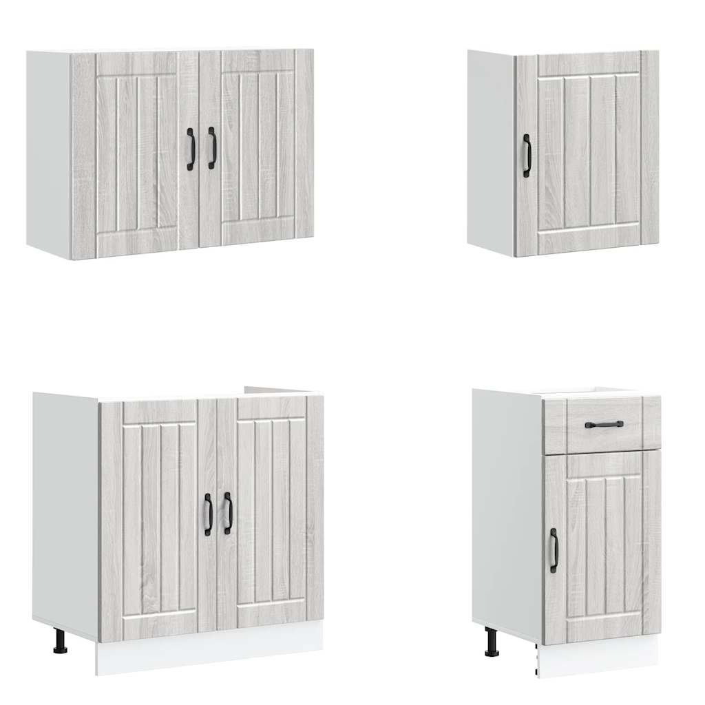 Köksinredning Köksskåpsset Lucca 7 delar Sonoma Grå