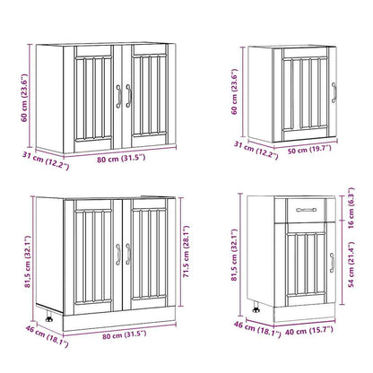 Köksinredning Köksskåpsset Lucca 7 delar Artisan ek
