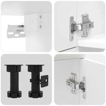 Köksskåpsset Porto 7 delar vit konstruerat trä