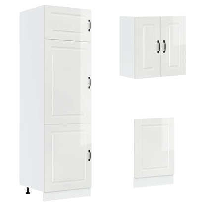 Köksskåpsset Porto 8 delar högglans vit konstruerat trä