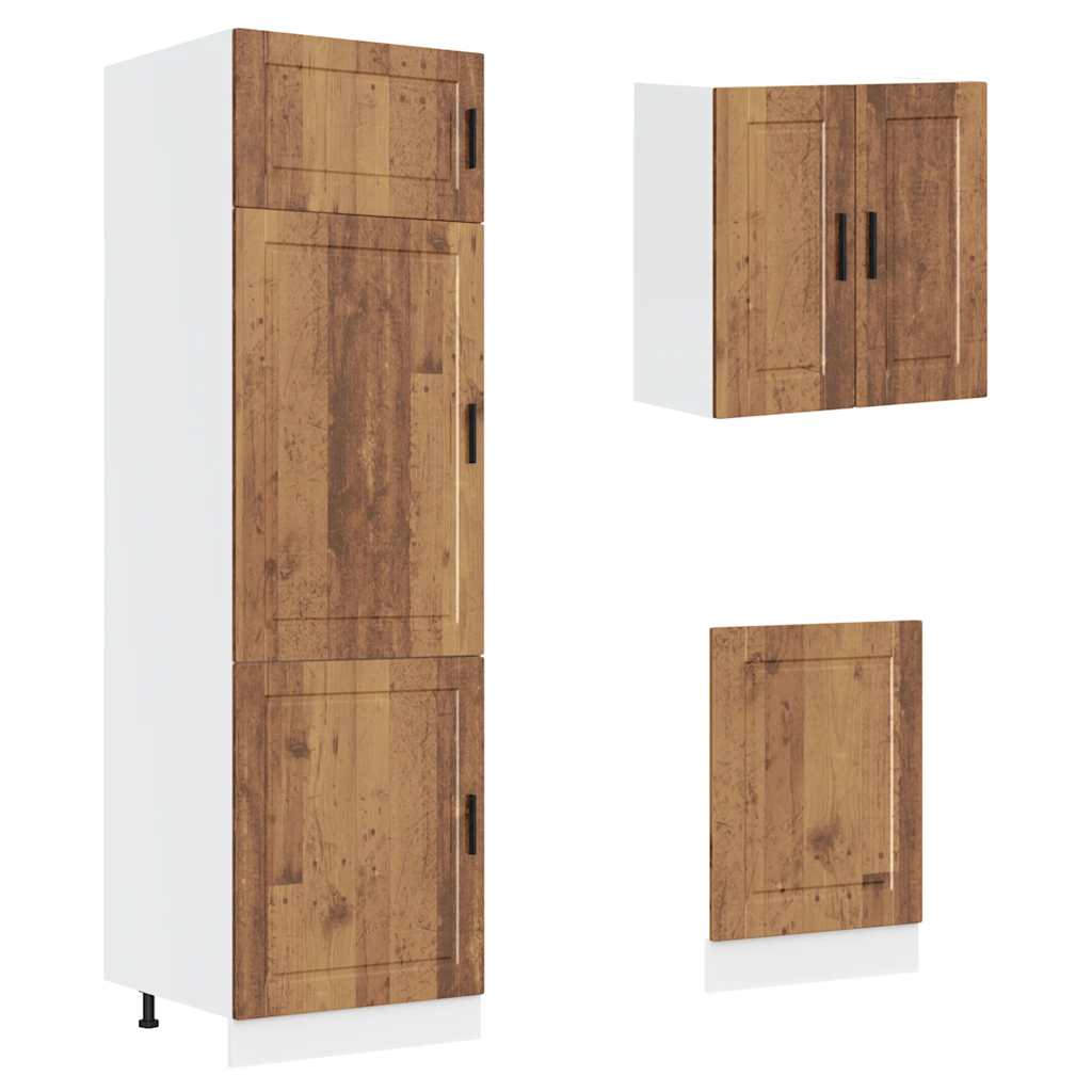 Köksinredning Köksskåpsset Kalmar 8 delar Åldrat Trä